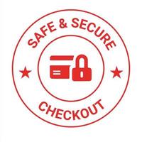 Secure Checkout logo design and trust badge. checkout logo. secure logo desing vector