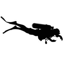 Diver dive scuba diving swimming underwater symbol logo vector stock image illustration