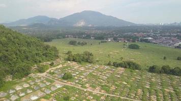 aereo Visualizza Cinese cimitero a rurale la zona video