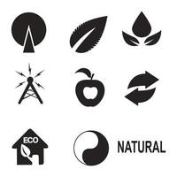 Environmental Issues icon set. Collection of Environment and Climate related vector glyph icons