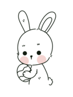 Cute bunny and Easter egg png