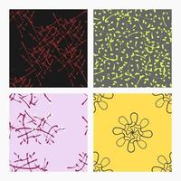 A collection of seamless patterns with abstract themes and high artistic value. Suitable for use on fabrics, book covers, invitations, or walls of homes and offices vector