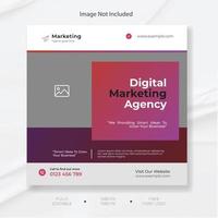 Digital Marketing and Corporate Social Media and Instagram Post Design Template Banner. vector