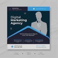 Digital Marketing and Corporate Social Media and Instagram Post Design Template. vector