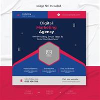 Digital Marketing and Corporate Social Media and Instagram Post Design Template Banner. vector