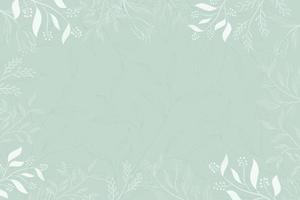 blanco antecedentes con floral marco resumen para fondo de pantalla, tarjeta saludo, póster, diseño, cubrir, invitación. verde color vector