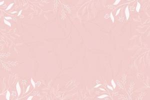 blanco antecedentes con floral marco resumen para fondo de pantalla, tarjeta saludo, póster, diseño, cubrir, invitación. rosado color vector