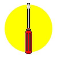 vector screwdriver tool vector design