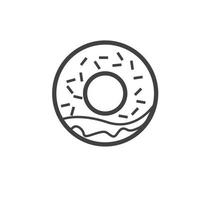 donut  line icon vector element concept design template