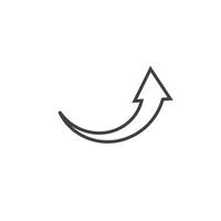 arrow up line icon vector element design template