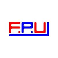 fpu letra logo creativo diseño con vector gráfico, fpu sencillo y moderno logo.