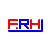 FRH letter logo creative design with vector graphic, FRH simple and modern logo.