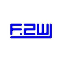 FZW letter logo creative design with vector graphic, FZW simple and modern logo.