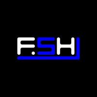 fsh letra logo creativo diseño con vector gráfico, fsh sencillo y moderno logo.