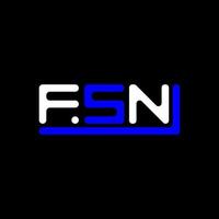 fsn letra logo creativo diseño con vector gráfico, fsn sencillo y moderno logo.