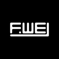 FWE letter logo creative design with vector graphic, FWE simple and modern logo.