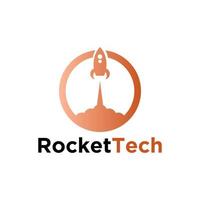 moderno cohete logo vector. logo modelo vector con sencillo y vistoso concepto, cohete tecnología ilustración, símbolo icono de software tecnología digital modelo