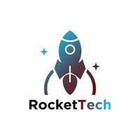 modern rocket logo vector. logo template vector with simple and colorful concept, rocket technology illustration, symbol icon of software technology digital template