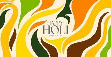 stylish happy holi colorful festival banner design vector