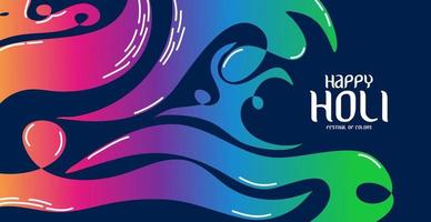 stylish happy holi colorful festival banner design vector