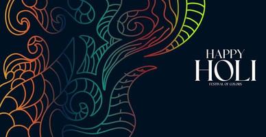 stylish happy holi colorful festival banner design vector