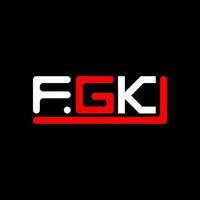 FGK letter logo creative design with vector graphic, FGK simple and modern logo.