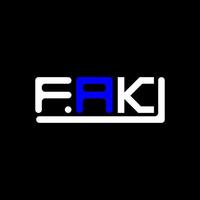 FAK letter logo creative design with vector graphic, FAK simple and modern logo.