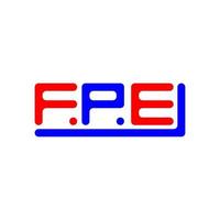 FPE letter logo creative design with vector graphic, FPE simple and modern logo.