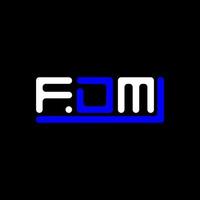 fdm letra logo creativo diseño con vector gráfico, fdm sencillo y moderno logo.