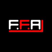 FFA letter logo creative design with vector graphic, FFA simple and modern logo.