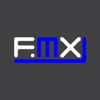 FMX letter logo creative design with vector graphic, FMX simple and modern logo.