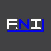 FNI letter logo creative design with vector graphic, FNI simple and modern logo.