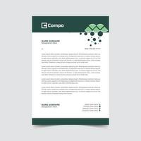 Professional letterhead template design vector illustration