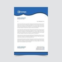 Professional letterhead template design vector illustration