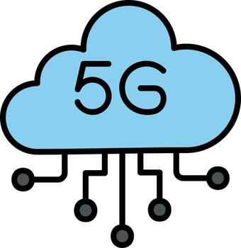 icono de vector de computación en la nube