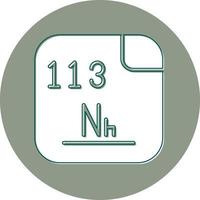 nihonium vector icono