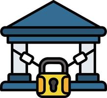 Closed Bank Vector Icon