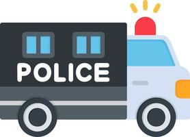 icono de vector de furgoneta de policía