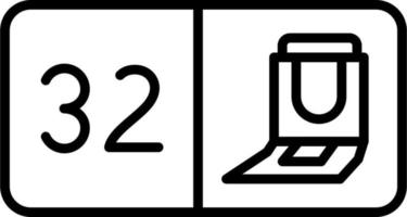 Seat Number Vector Icon