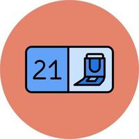 Seat Number Twenty One Vector Icon