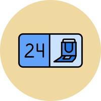 Seat Number Twenty Four Vector Icon