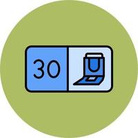 Seat Number Thirty Vector Icon