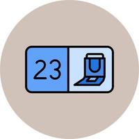 Seat Number Twenty Three Vector Icon