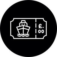 Boat Ticket Vector Icon