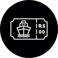 Boat Ticket Vector Icon