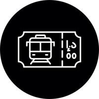 Train Ticket Vector Icon