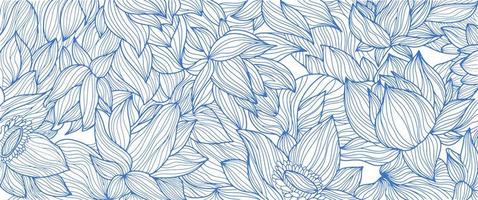 Petal flower and leaves pattern vector