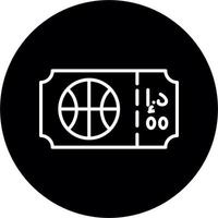 Basketball Ticket Vector Icon