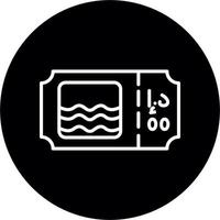 Lake Ticket Vector Icon