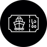 Boat Ticket Vector Icon